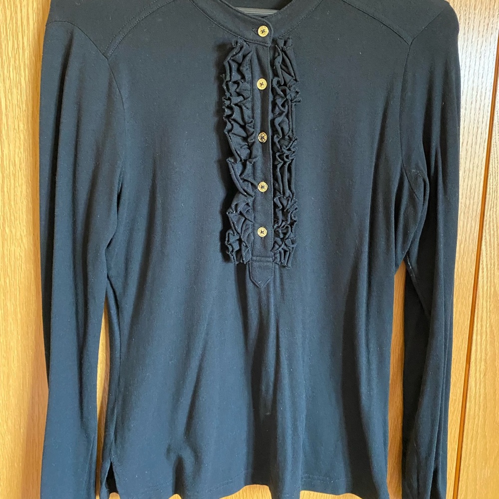 Tory Burch black long sleeve shirt size XL